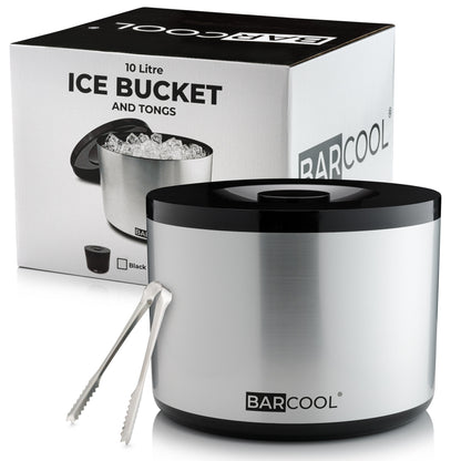 Barcool 10L Ice Bucket Round - Silver